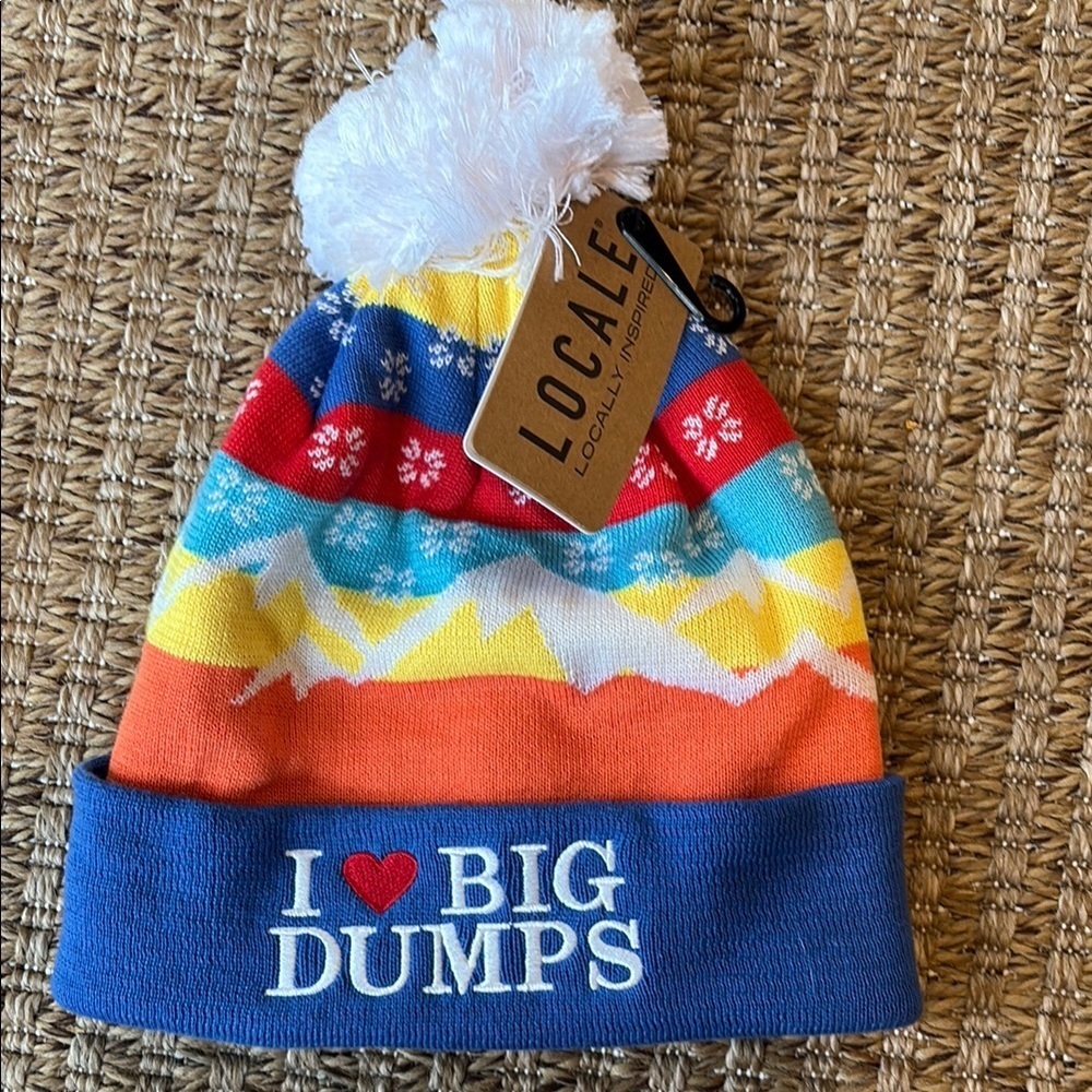 NWT Locale Beanie Rainbow I ❤️ big dumps​​​